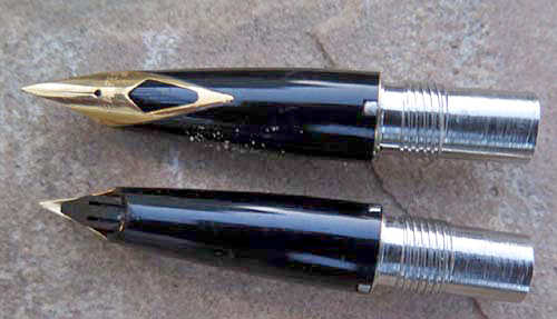 GOLD PLATED FRONT ENDS FOR CARTRIDGE FILLING HEAFFER 330 IMPERIAL FOUNTAIN PENS.